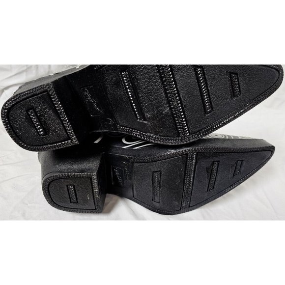 BLAZIN ROXX Layla Sz 7 Rain Boots Black White Outdoor Chore Cowgirl Boot 58906 - Picture 8 of 16